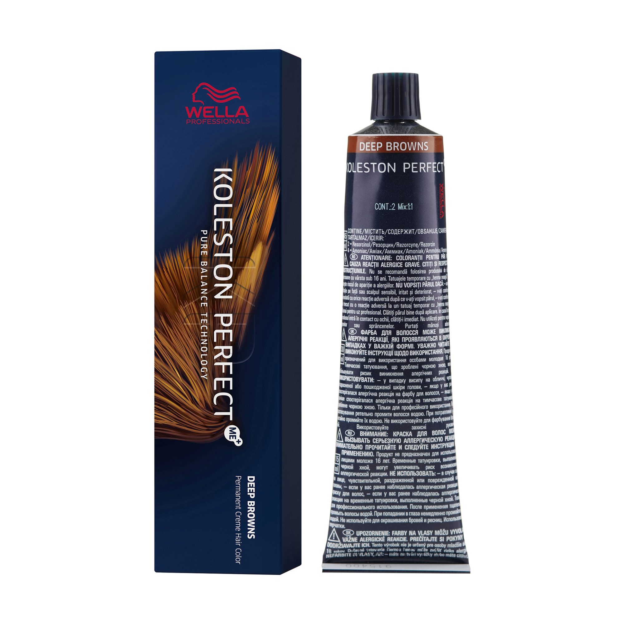 Стійка крем-фарба для волосся Wella Professionals Koleston Perfect Deep Browns, 5/77-свіло-коричневий коричневий інтенсивний, 60 мл